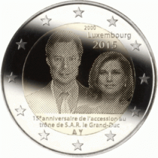 2 EURO 2015 Groothertog Henri UNC Luxemburg